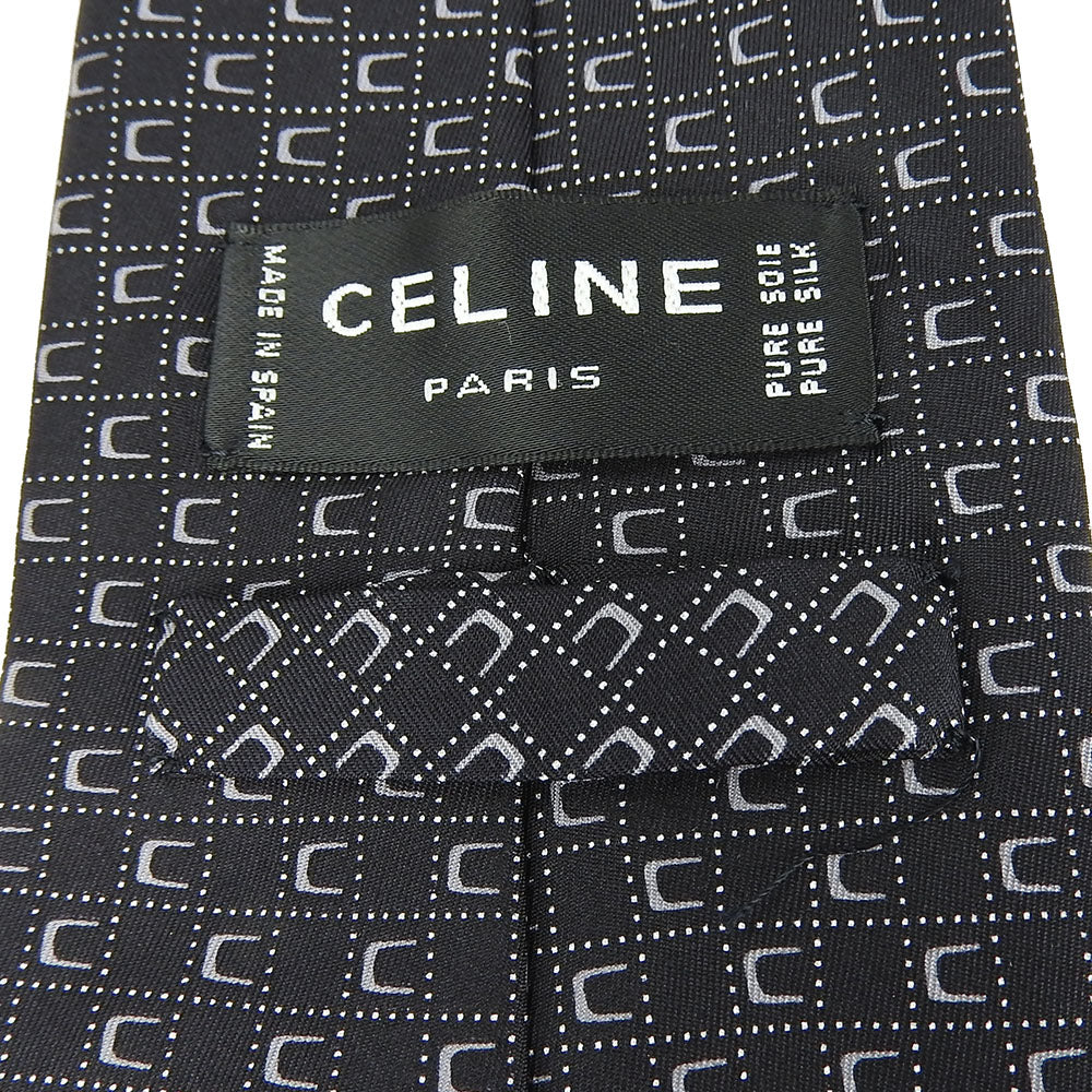 Celine Silk Tie Black Business