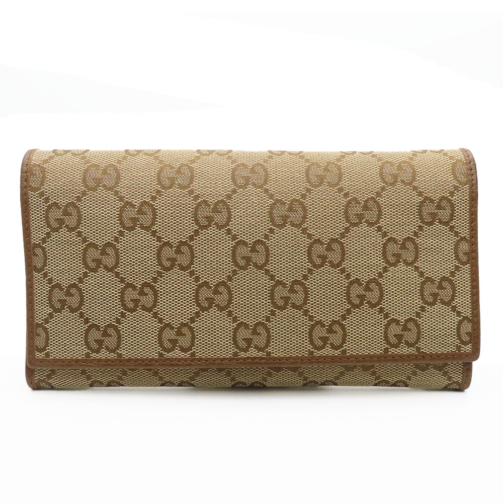 Gucci GG Canvas Leather Bifold Wallet 346058