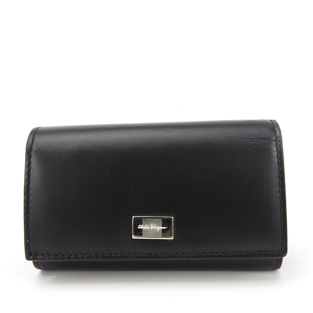 Salvatore Ferragamo Leather Key Holder Black Brown