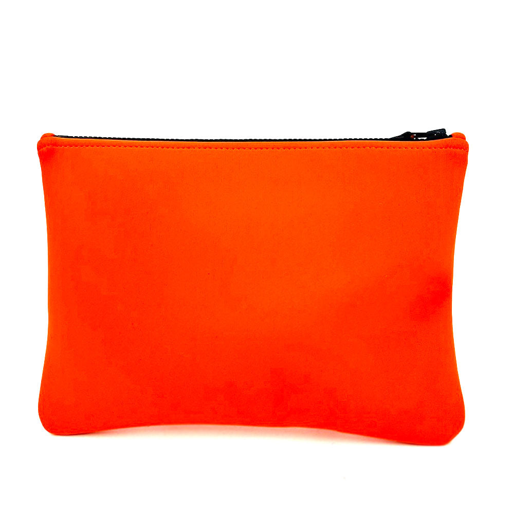 HERMES Neoban Wave MM Orange Clutch Bag