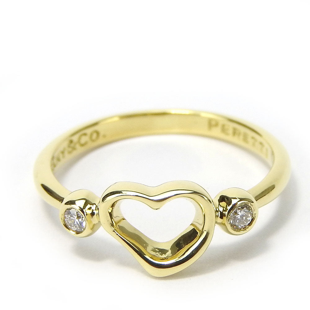 Tiffany & Co Open Heart Ring K18YG Diamond