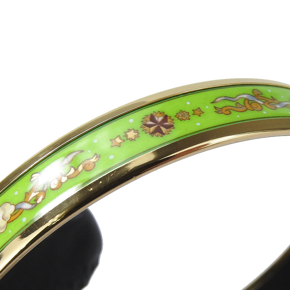 Hermes Bangle Cloisonne Metal Green