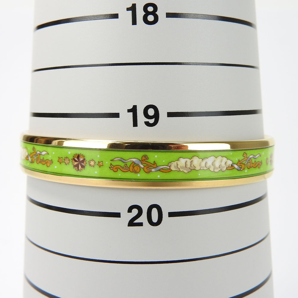 Hermes Bangle Cloisonne Metal Green