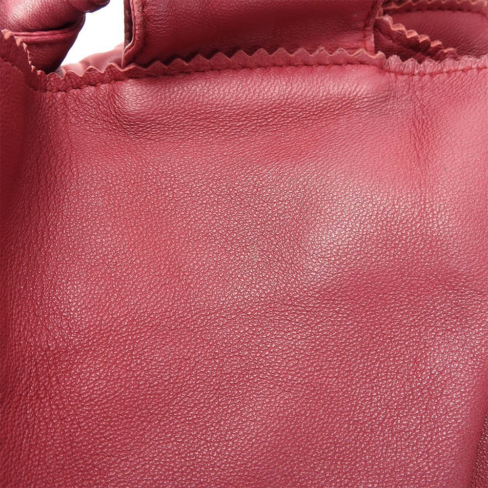 Loewe Nappa Aire Leather Handbag Wine Red