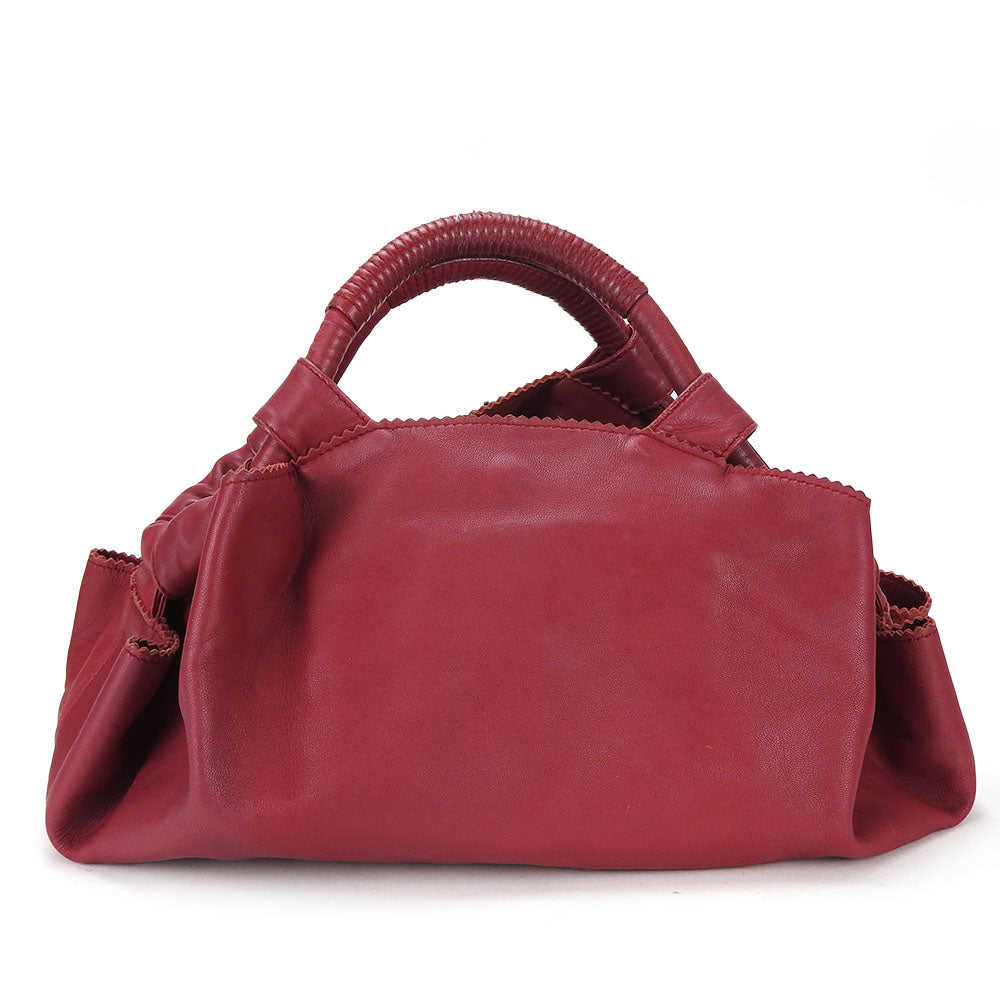 Loewe Nappa Aire Leather Handbag Wine Red