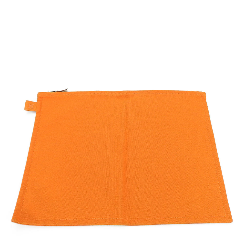 Hermes Canvas Bora Bora Pouch GM Orange