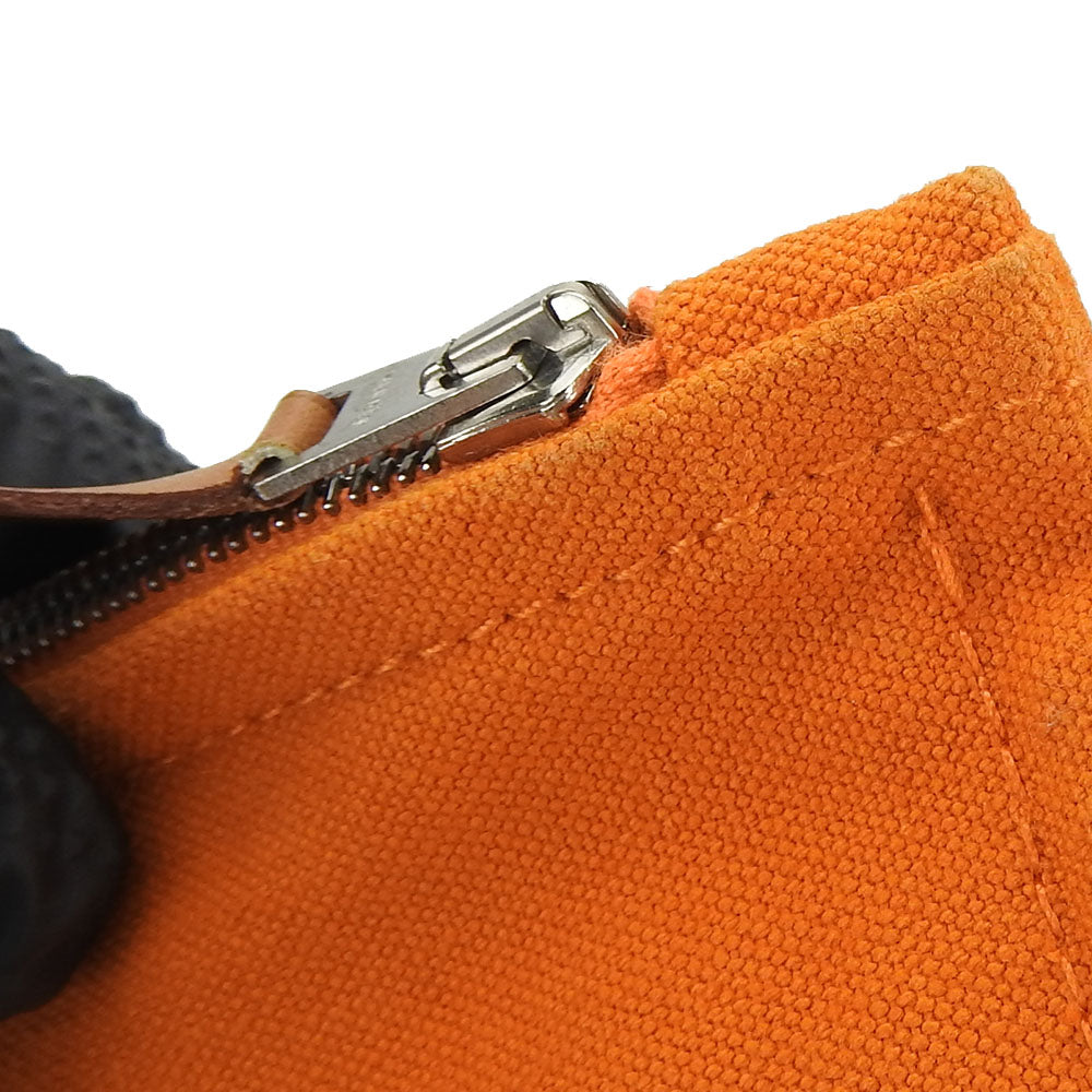 Hermes Canvas Bora Bora Pouch GM Orange