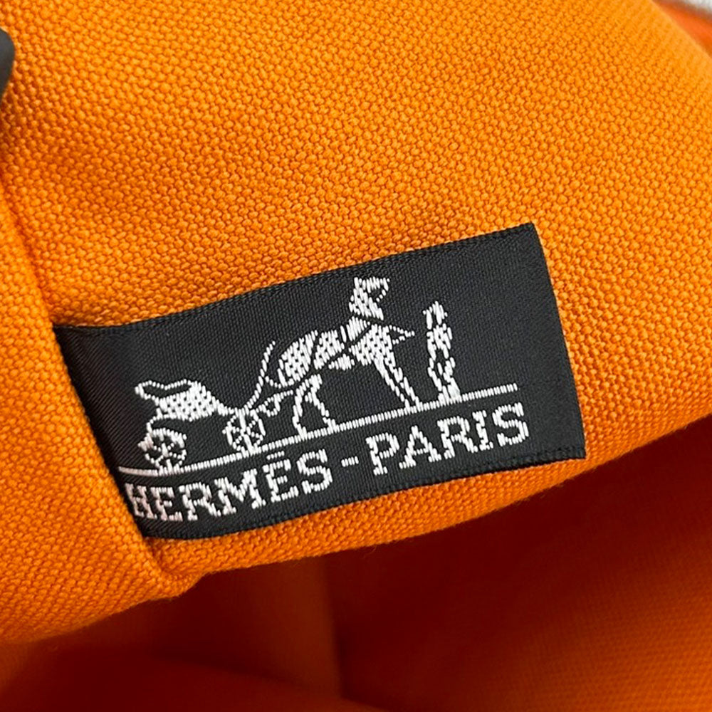 Hermes Canvas Bora Bora Pouch GM Orange