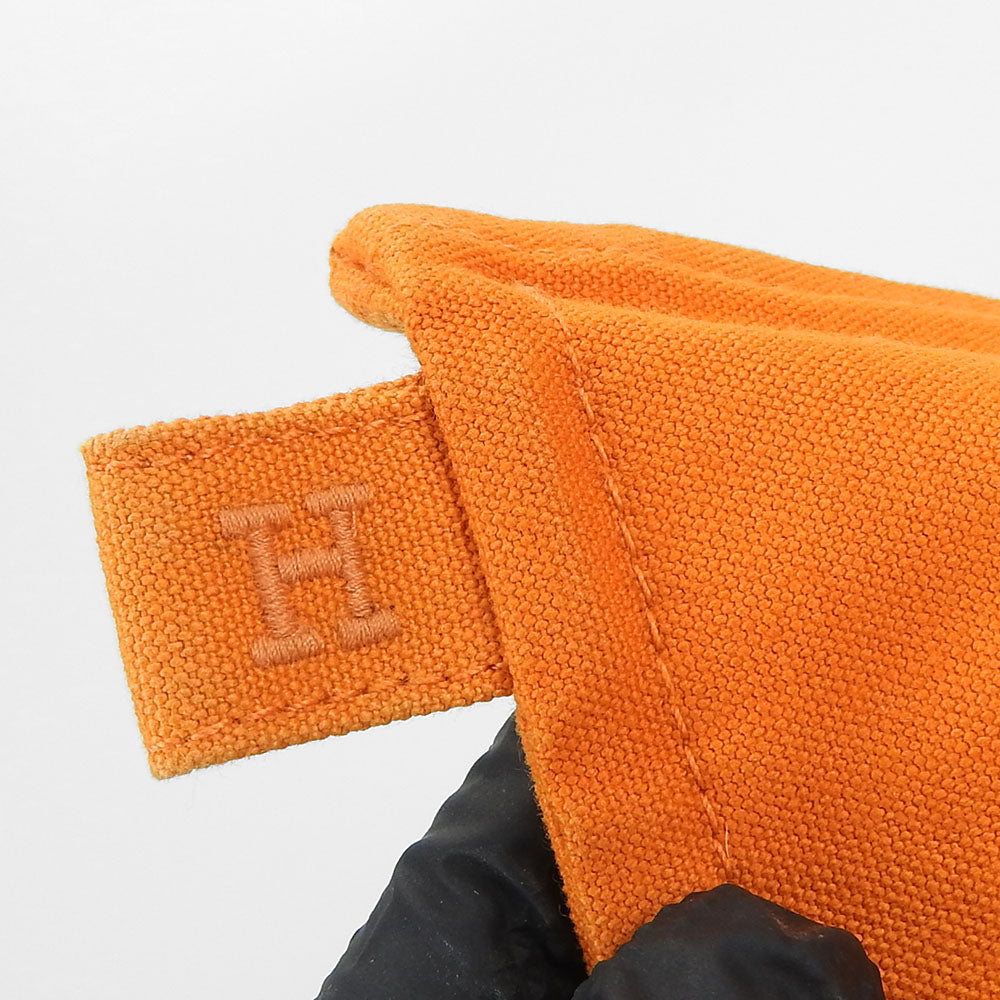 Hermes Canvas Bora Bora Pouch GM Orange