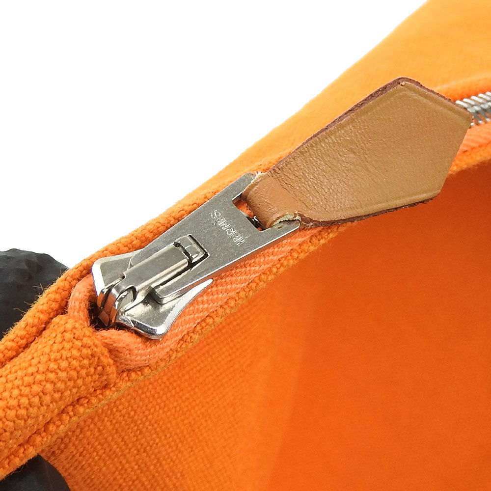 Hermes Canvas Bora Bora Pouch GM Orange