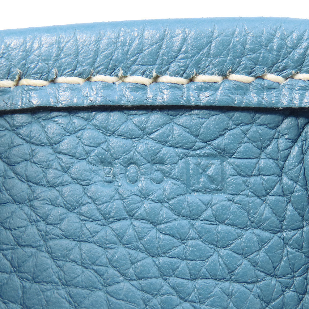 HERMES Victoria Cabas 32 Tote Bag Blue