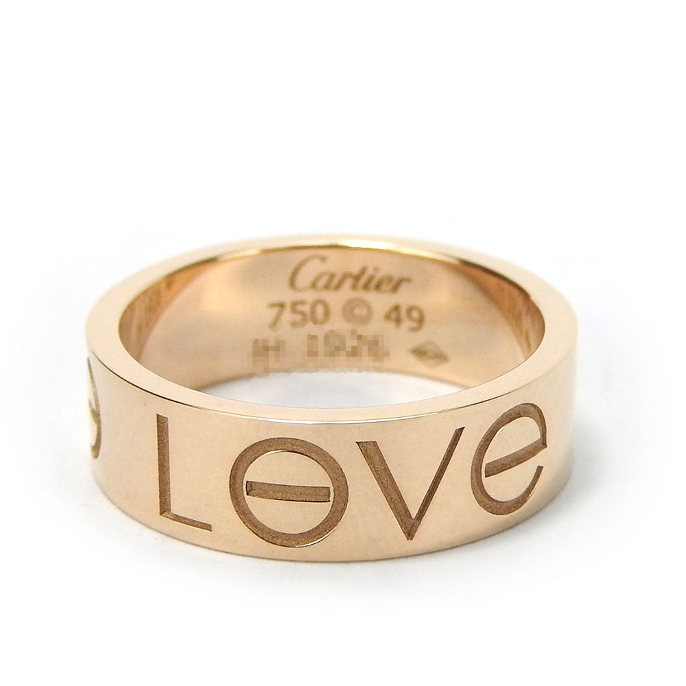 Cartier Love Ring K18 Pink Gold Jewelry