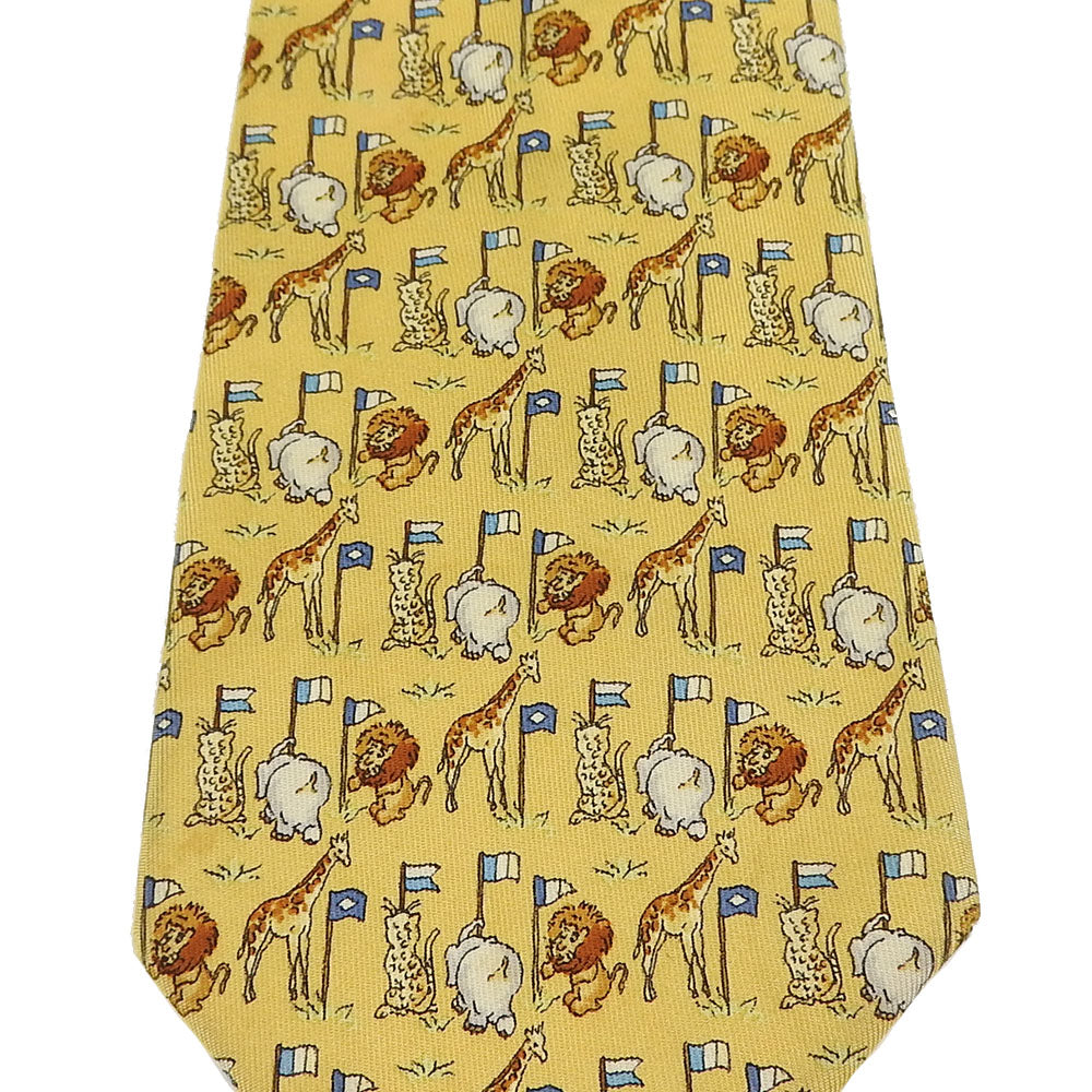 Salvatore Ferragamo Silk Tie Yellow