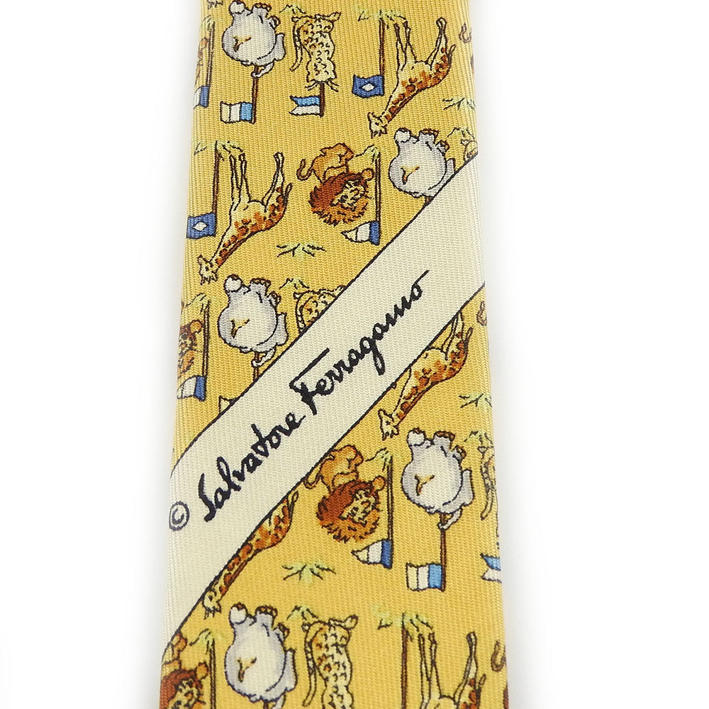 Salvatore Ferragamo Silk Tie Yellow