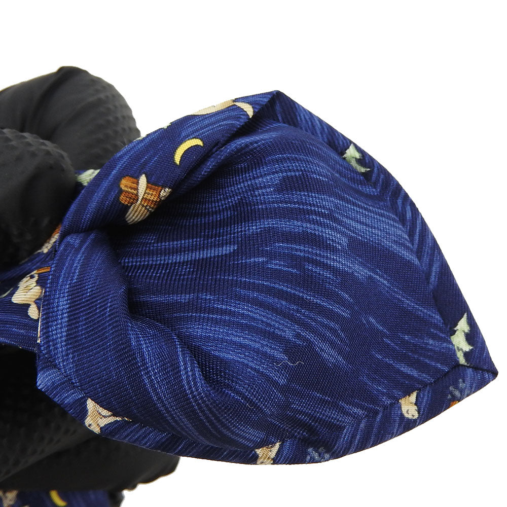 Hermes Silk Tie Navy