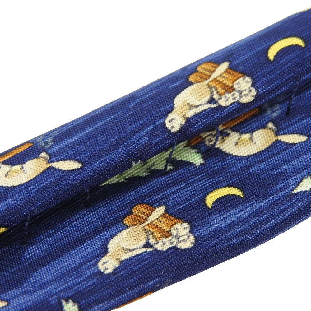 Hermes Silk Tie Navy