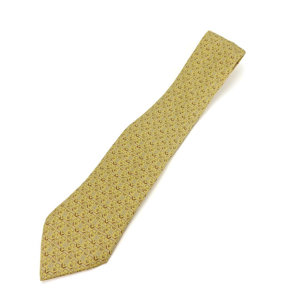 Hermes Silk Tie Yellow