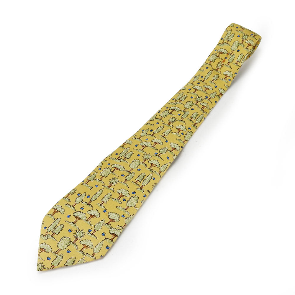 Hermes Silk Tie Yellow