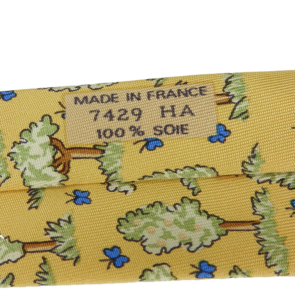 Hermes Silk Tie Yellow