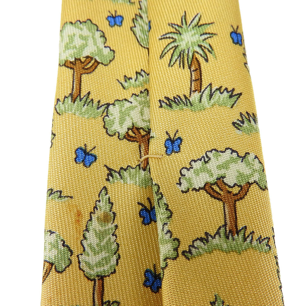 Hermes Silk Tie Yellow