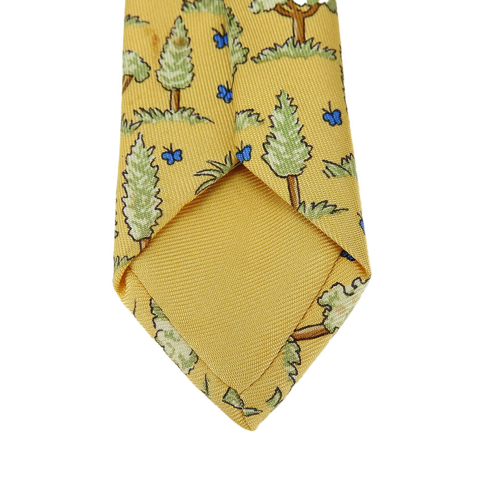 Hermes Silk Tie Yellow