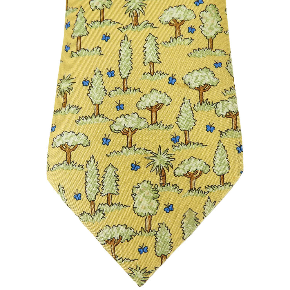 Hermes Silk Tie Yellow