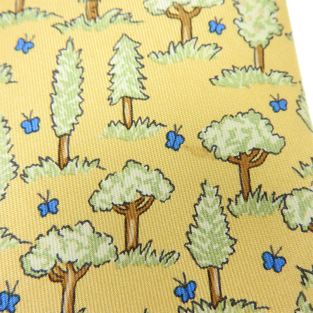 Hermes Silk Tie Yellow