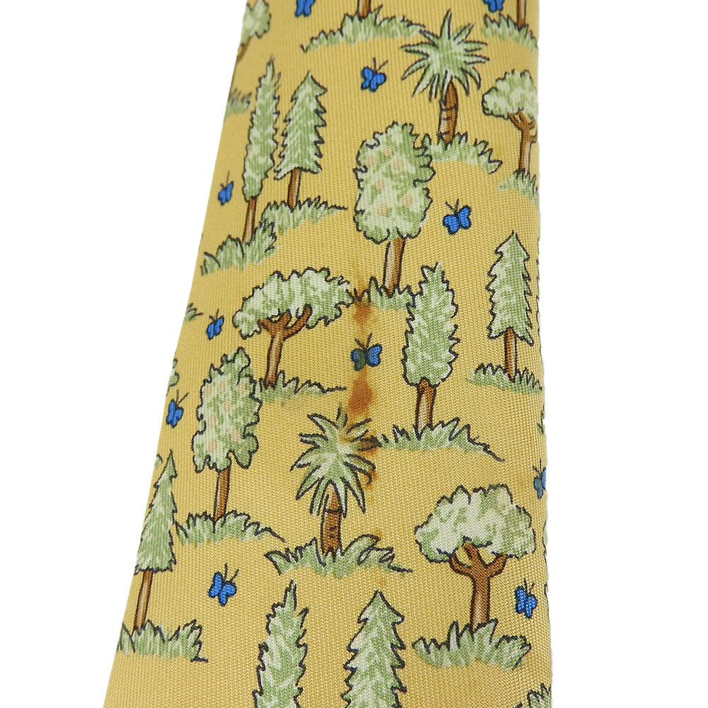 Hermes Silk Tie Yellow