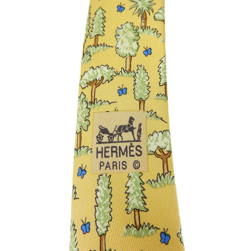 Hermes Silk Tie Yellow