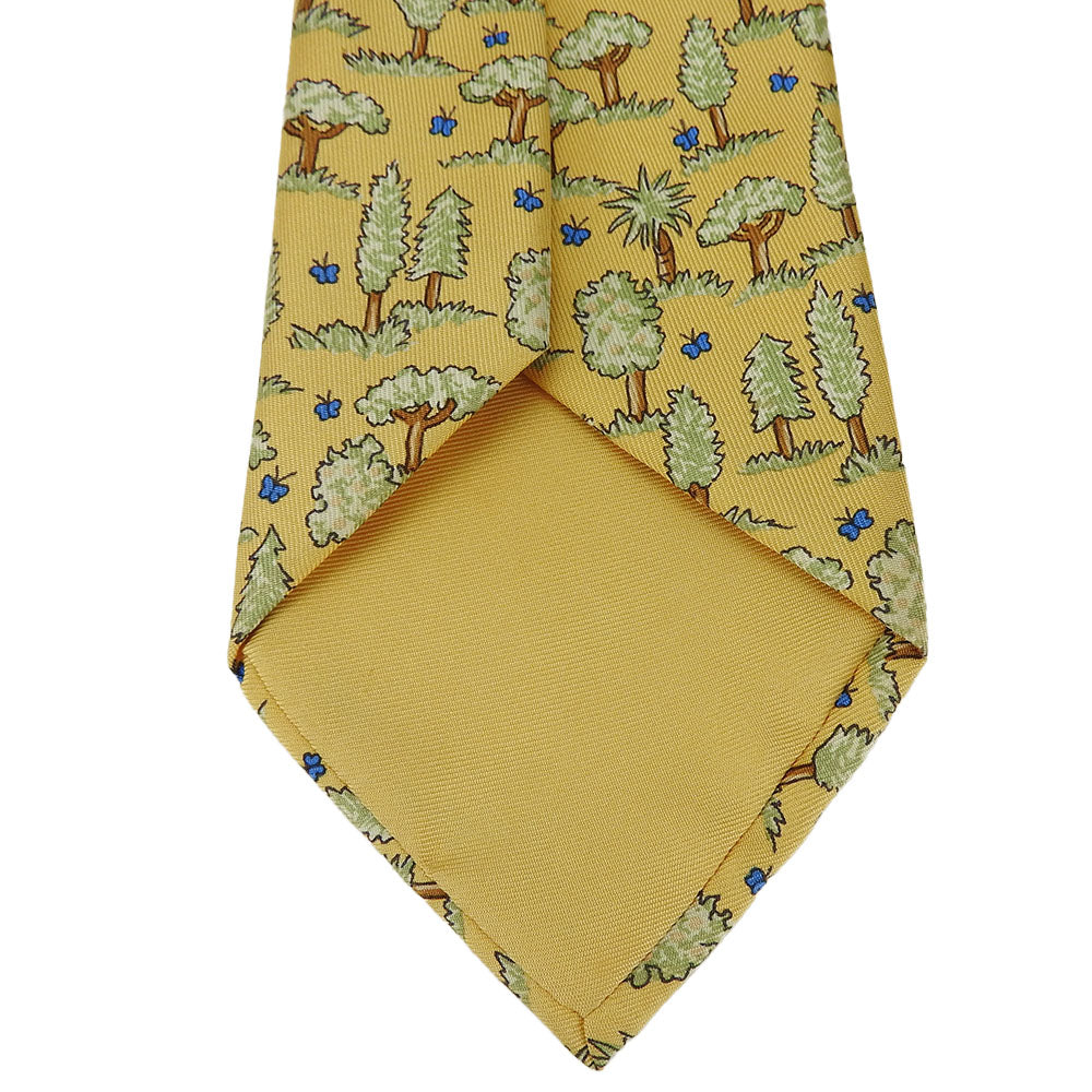 Hermes Silk Tie Yellow