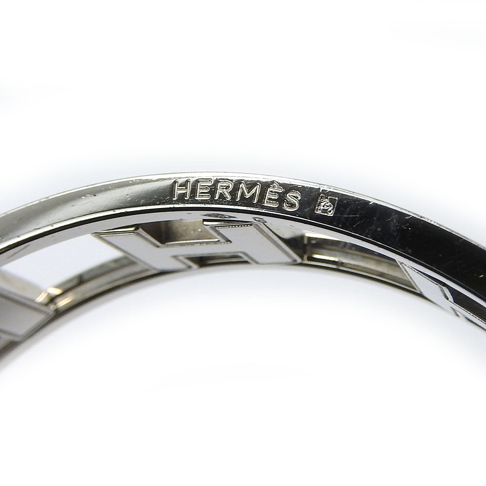 Hermes Silver Blue Reversible Bangle