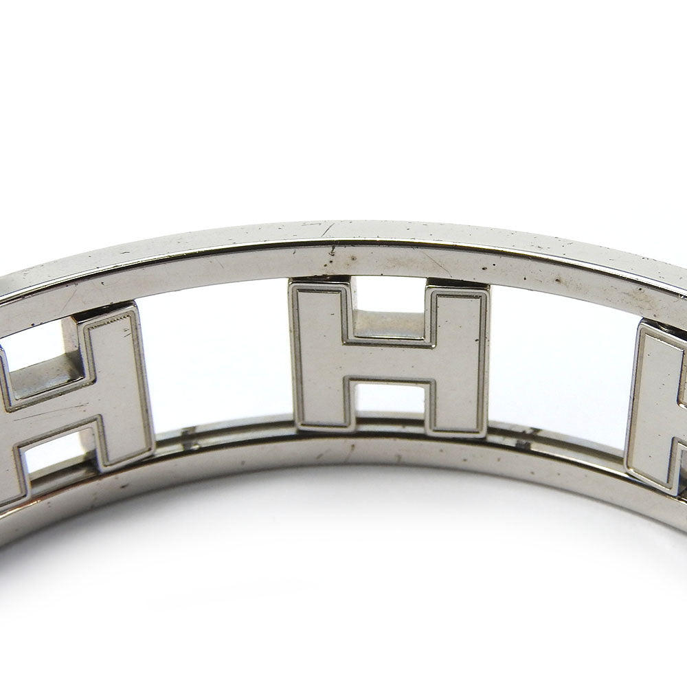 Hermes Silver Blue Reversible Bangle