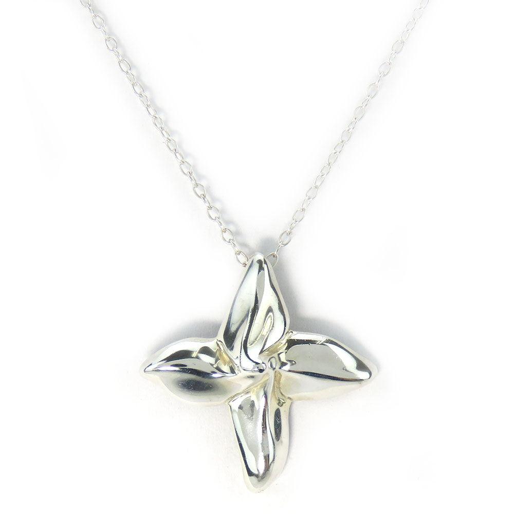 Tiffany & Co Silver 925 Poinsettia Necklace