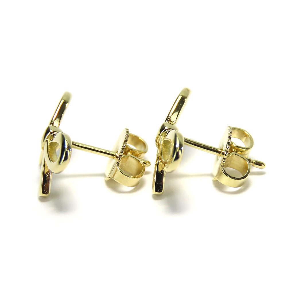 Tiffany & Co Bow Earrings K18 Yellow Gold