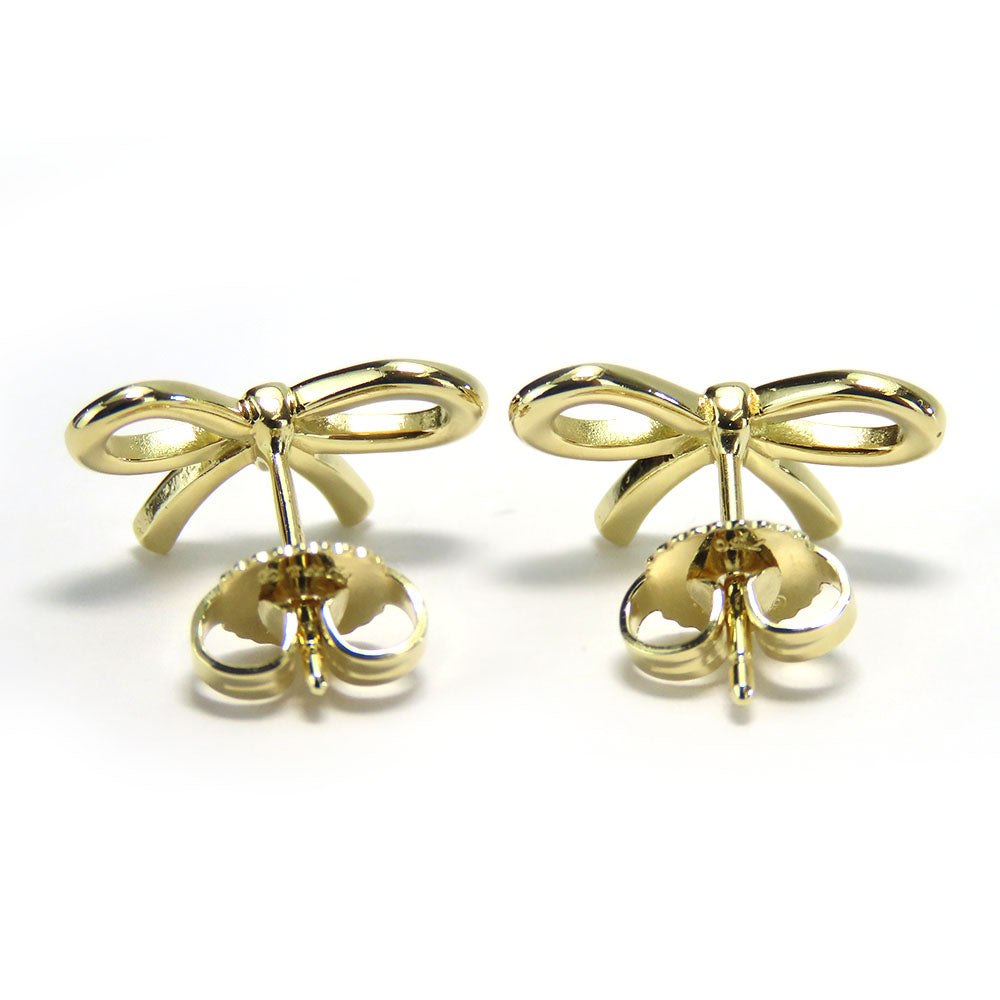 Tiffany & Co Bow Earrings K18 Yellow Gold