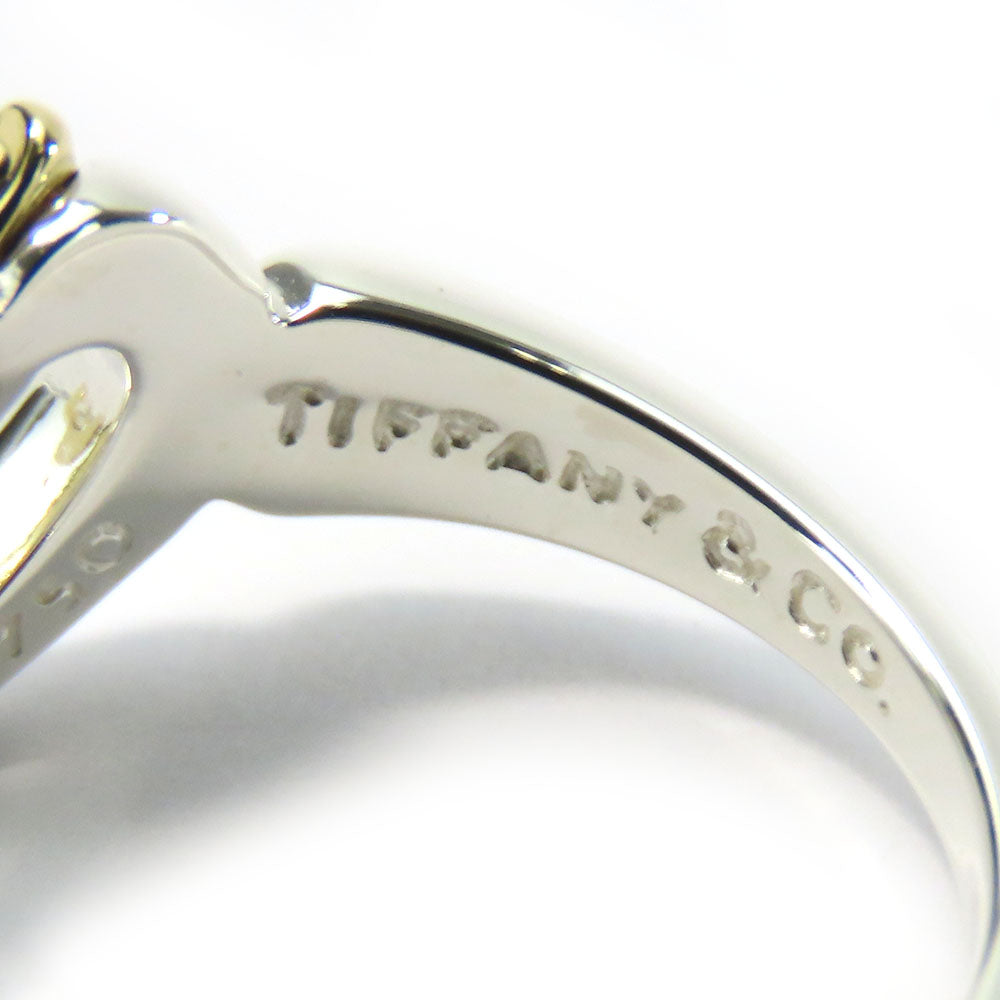 Tiffany & Co Silver 925 K18YG Heart Ribbon Ring