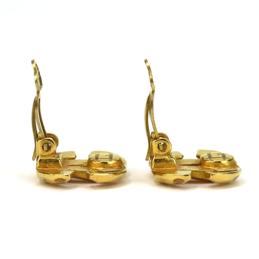 Chanel Coco Mark Gold Metal Earrings