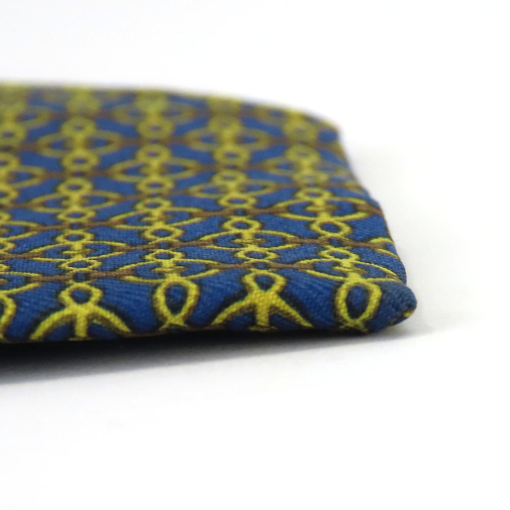 Hermes Silk Tie Navy Yellow