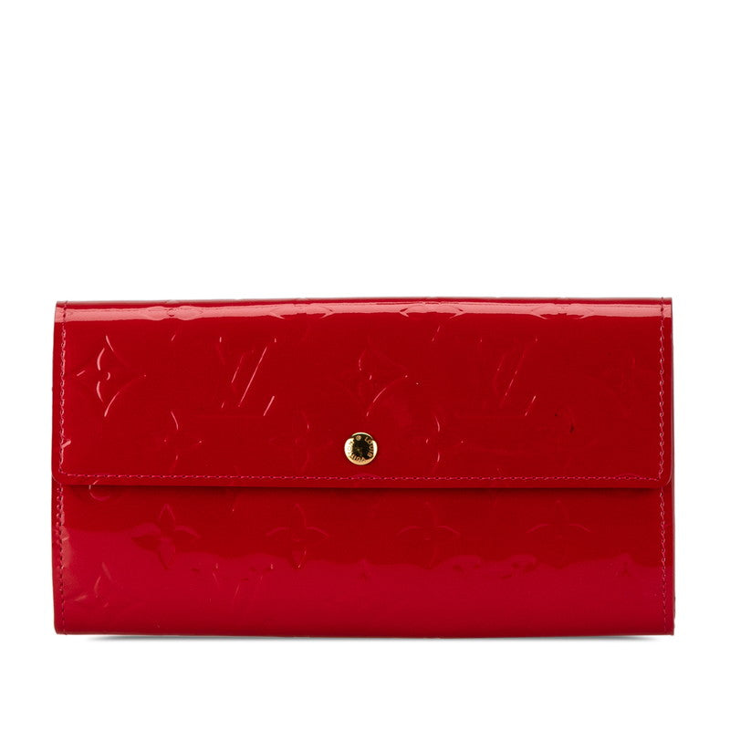 Louis Vuitton Vernis Sarah Wallet Red