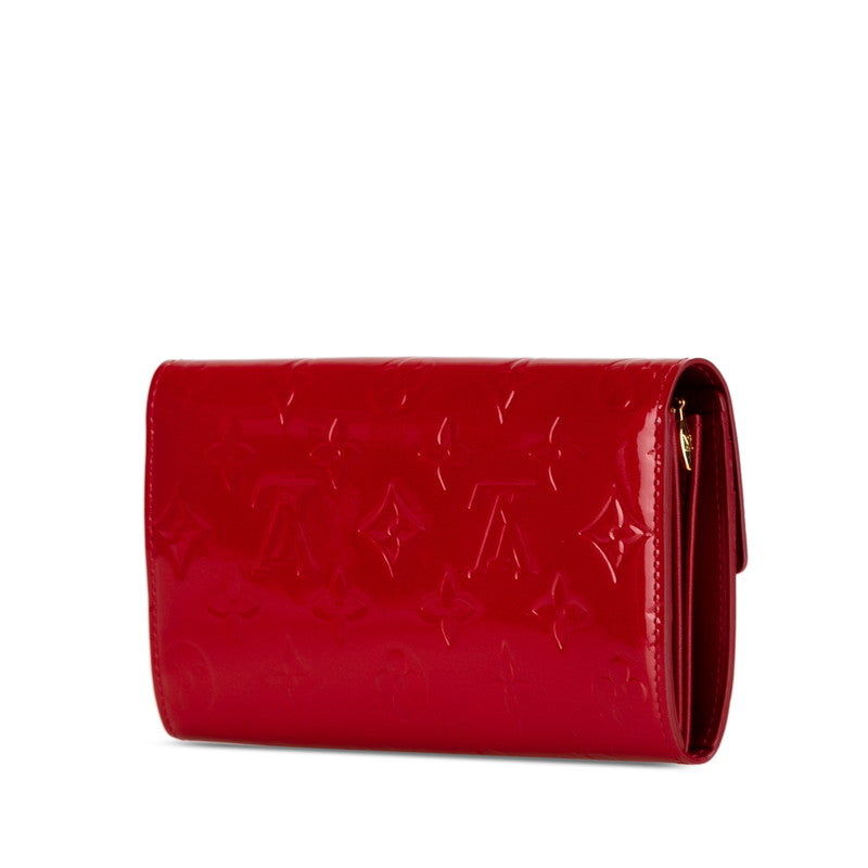 Louis Vuitton Vernis Sarah Wallet Red