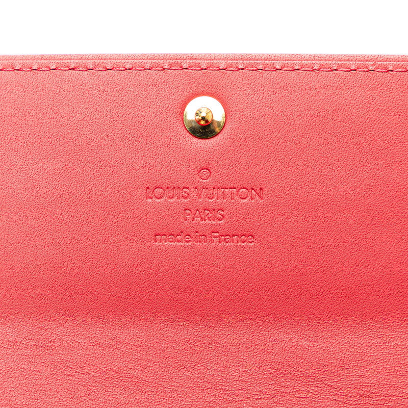 Louis Vuitton Vernis Sarah Wallet Red