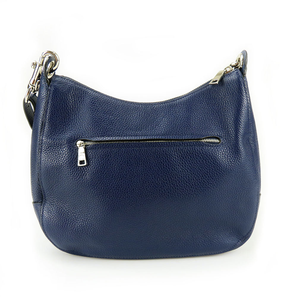 USED COACH Leather Shoulder Bag F80643 Navy