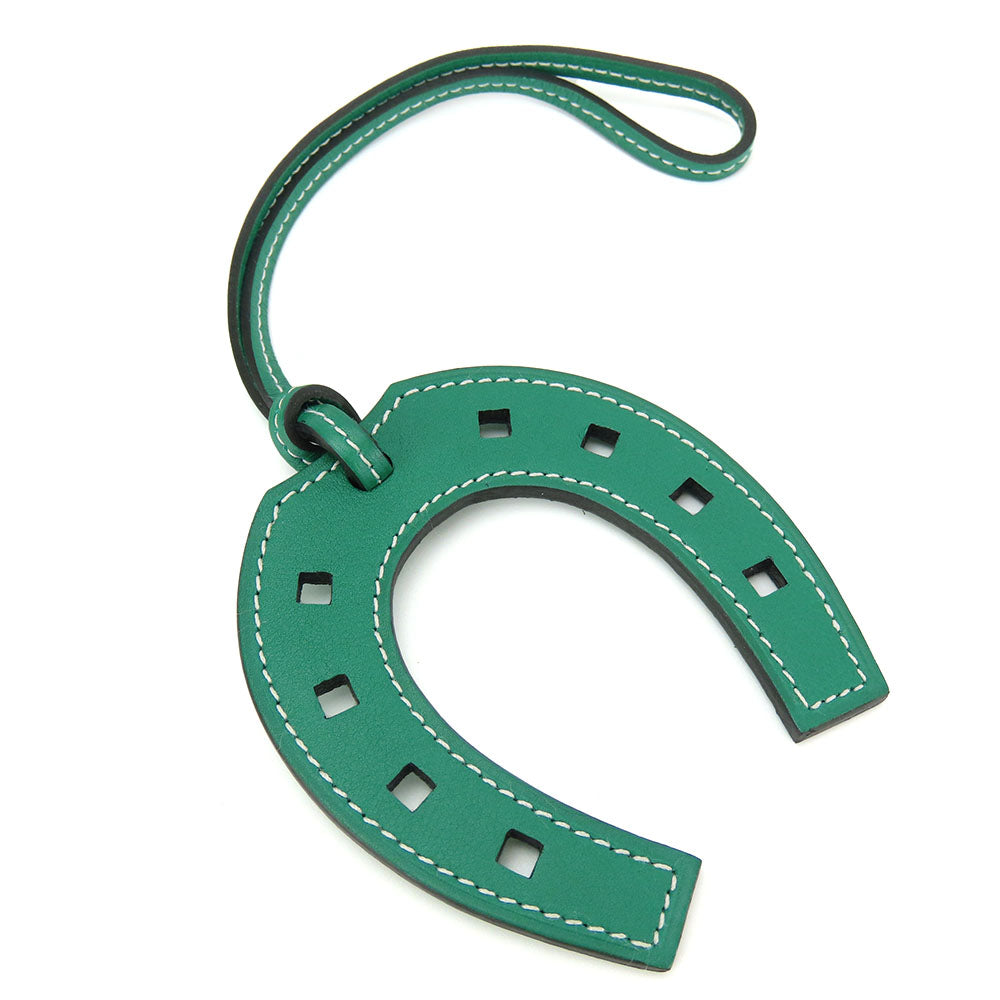 Hermes Bag Charm Paddock Cheval Swift Green Horseshoe