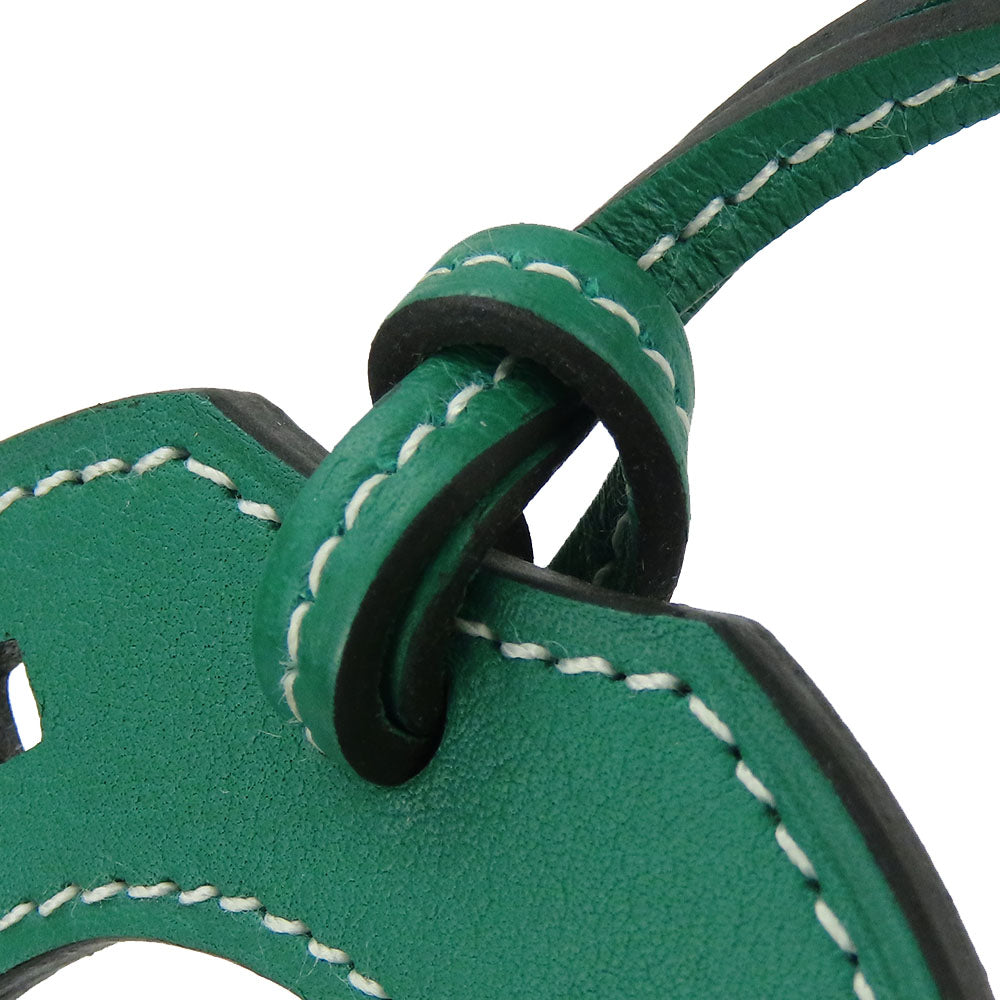 Hermes Bag Charm Paddock Cheval Swift Green Horseshoe