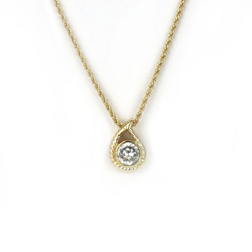 Christian Dior Rhinestone Metal Necklace