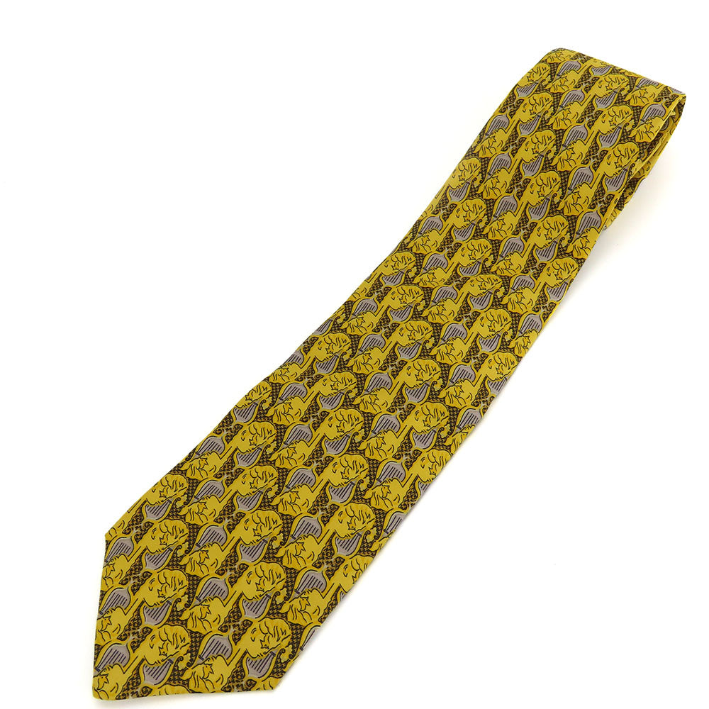 Christian Dior Silk Tie Yellow