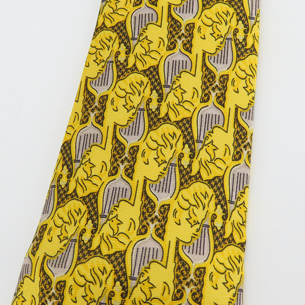 Christian Dior Silk Tie Yellow