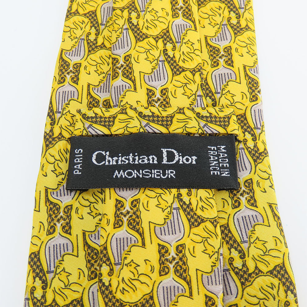 Christian Dior Silk Tie Yellow