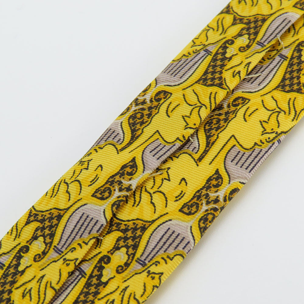 Christian Dior Silk Tie Yellow