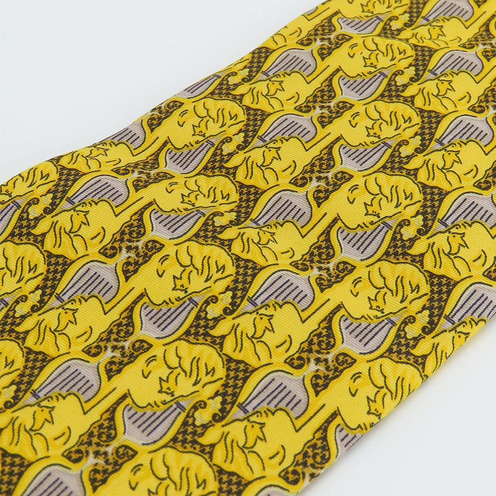 Christian Dior Silk Tie Yellow